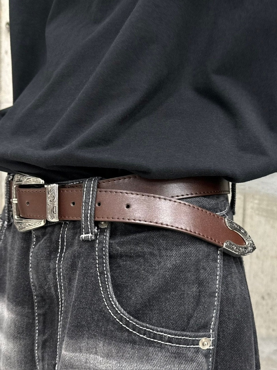 Chikashitsu +】western belt 3 (2color) – PRESSING WEB SHOP