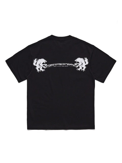 【F.V.V.O】"Rise Above" Wolf Print T-Shirt