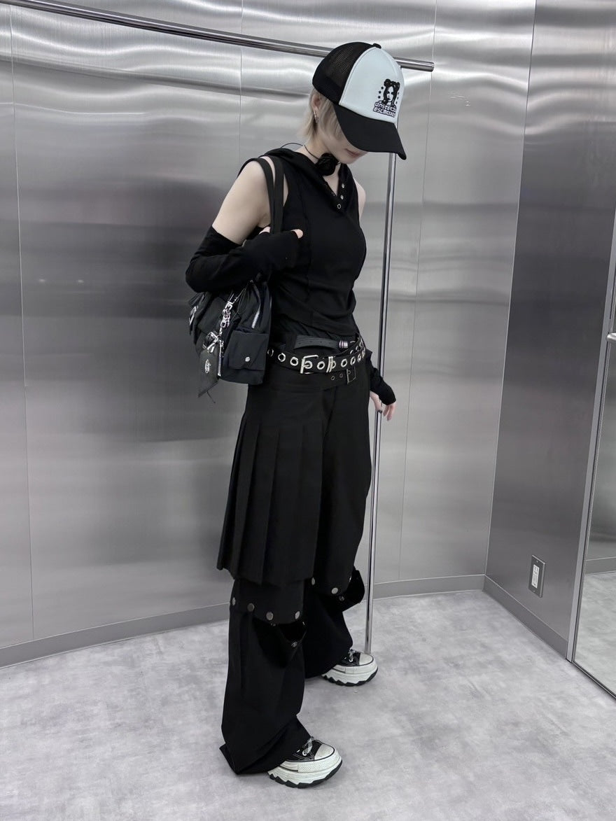 受注制【nmtc +】simple sleeveless hoodie (3color)