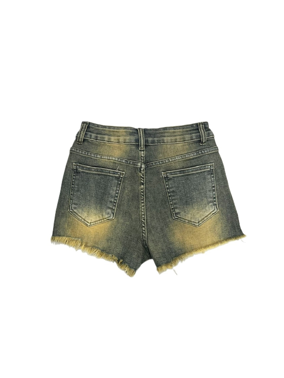 受注制【Never mind the XU】vintage wash denim short pants (2color)