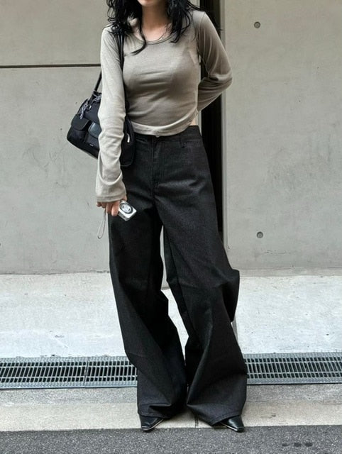 受注制【oaks】roud hem long sleeve t-shirt (4color)