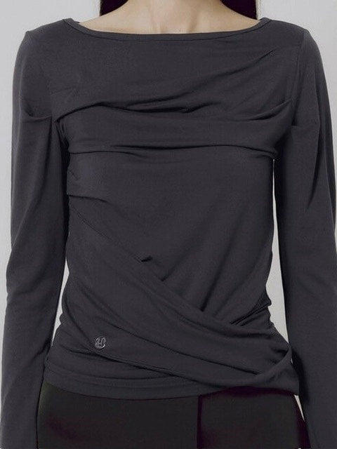 【FLAREUP】Drape Layered Long Sleeve