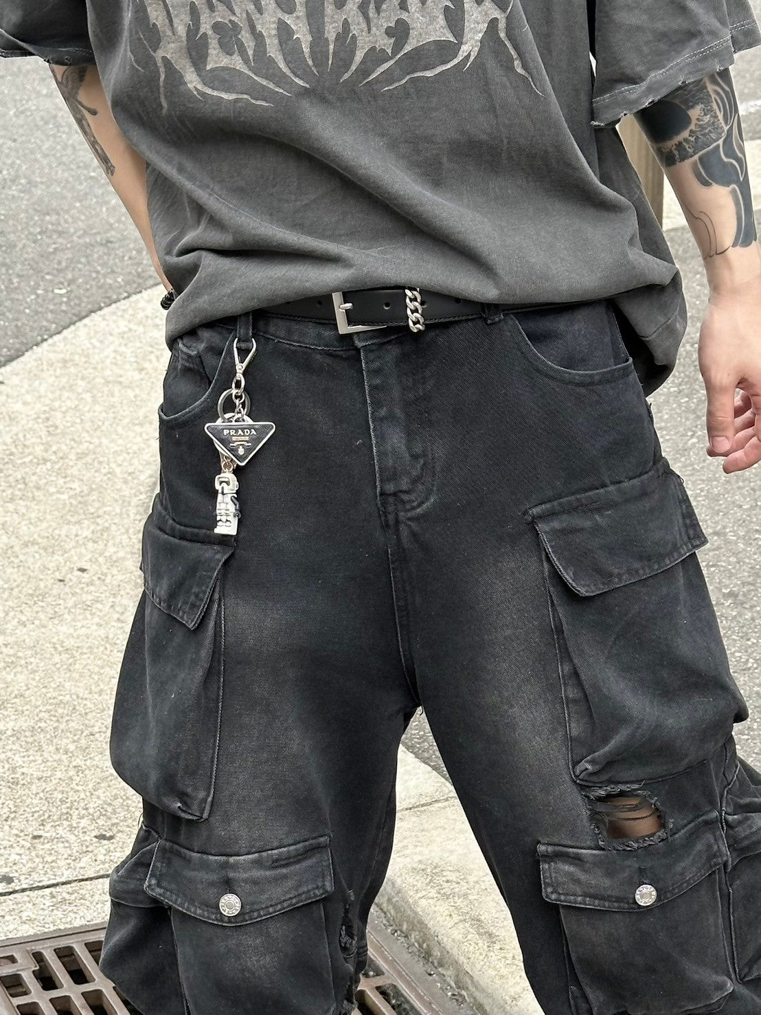 受注制【Chikashitsu +】real leather chain belt – PRESSING WEB SHOP