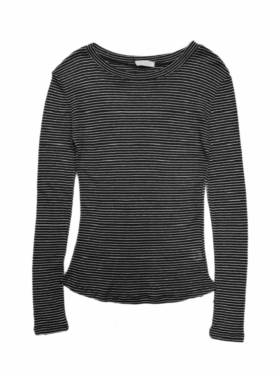 受注制【oaks】see-through stripe long sleeve (3color)