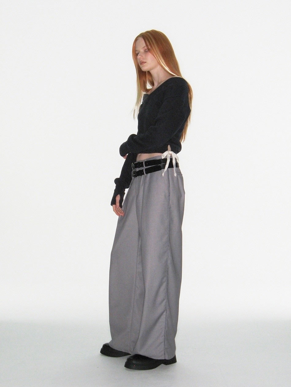 【CRANK】RIBBON WARMER V-NECK KNITWEAR