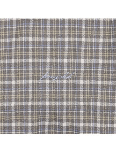 【FANCY CLUB】FRILL CHECK HOOD JACKET