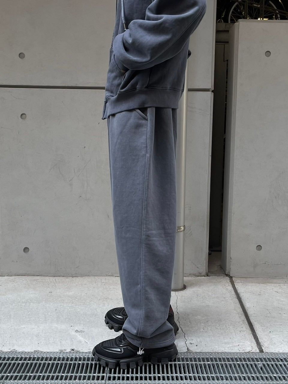 受注制【Chikashitsu +】unisex pigment wash string sweat pants (4color)