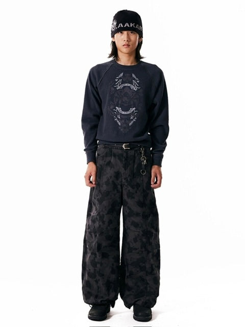 【AAKAM】Eagle Printed Knit / 【アーカム】イーグルプリント長袖ニット