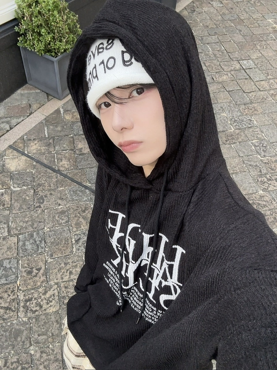 国際配送【LUV CODE】lettering beanie (4color)