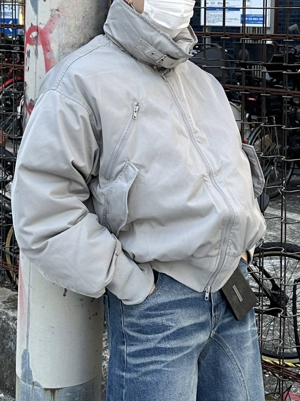 大阪店WEB限定【Chikashitsu +】stand neck padding jacket (2color)