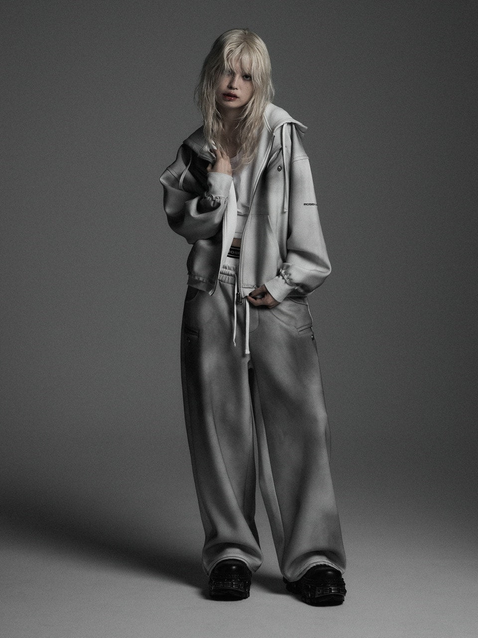 【Rosen Kreuz】the taste“V” WIDE OVERFIT SET UP PANTS