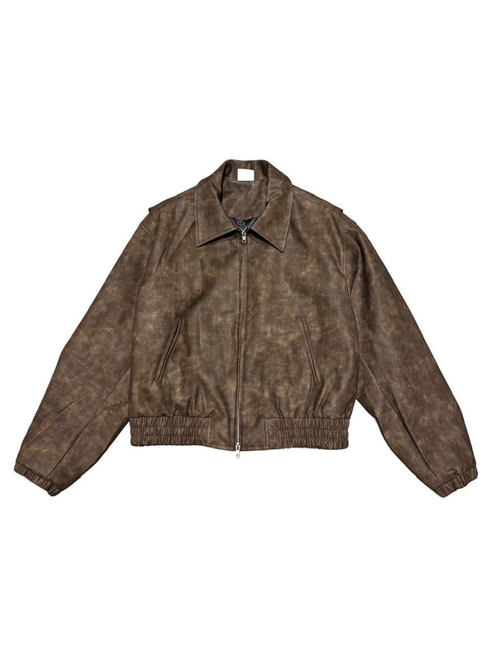 受注制【oaks】fake leather jacket (2color) / 【オークス】フェイクレザージャケット