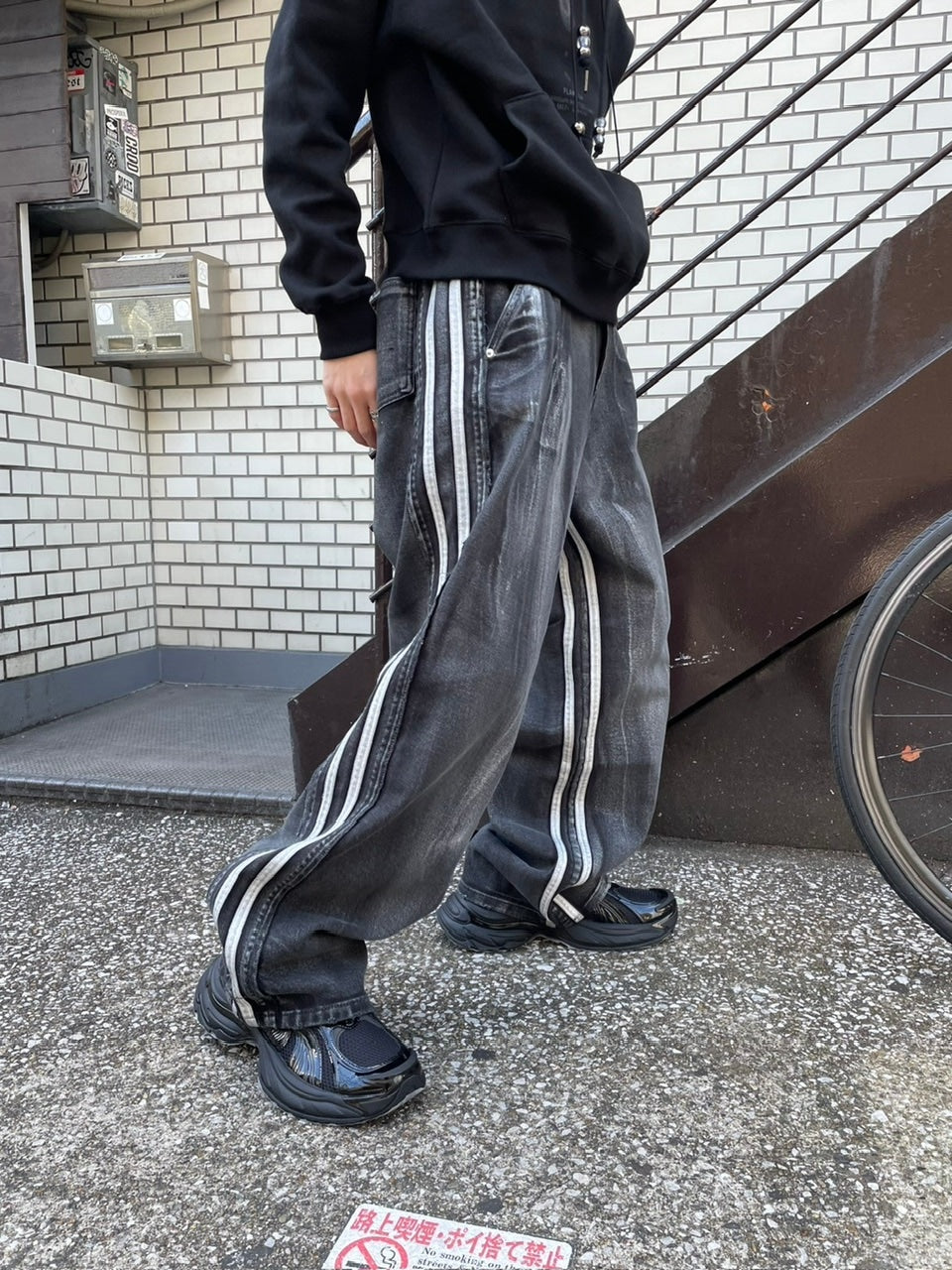 受注制【nmtc +】side line wash denim pants (2color)