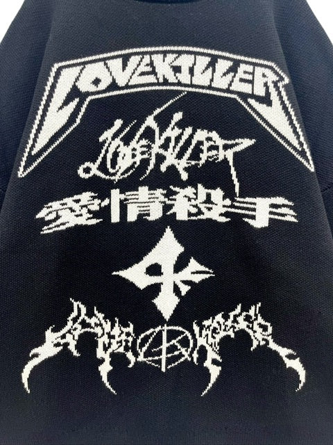 LOVE KILLER】Total logo oversize knit – PRESSING WEB SHOP