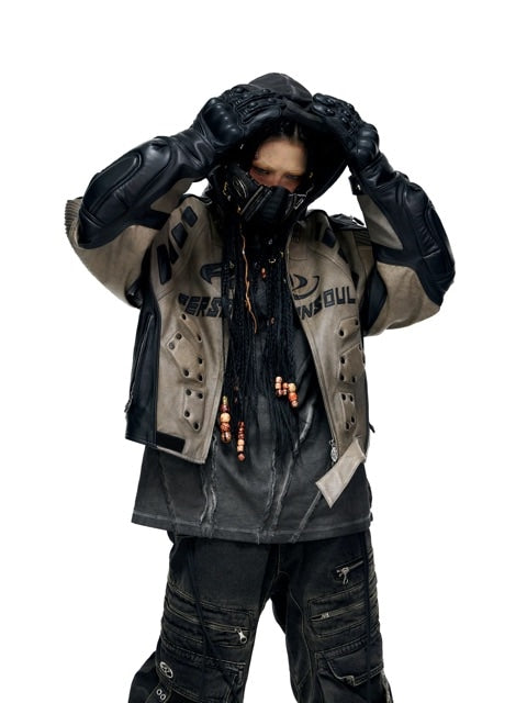 【PERSONSOUL】Sheepskin Racing Jacket