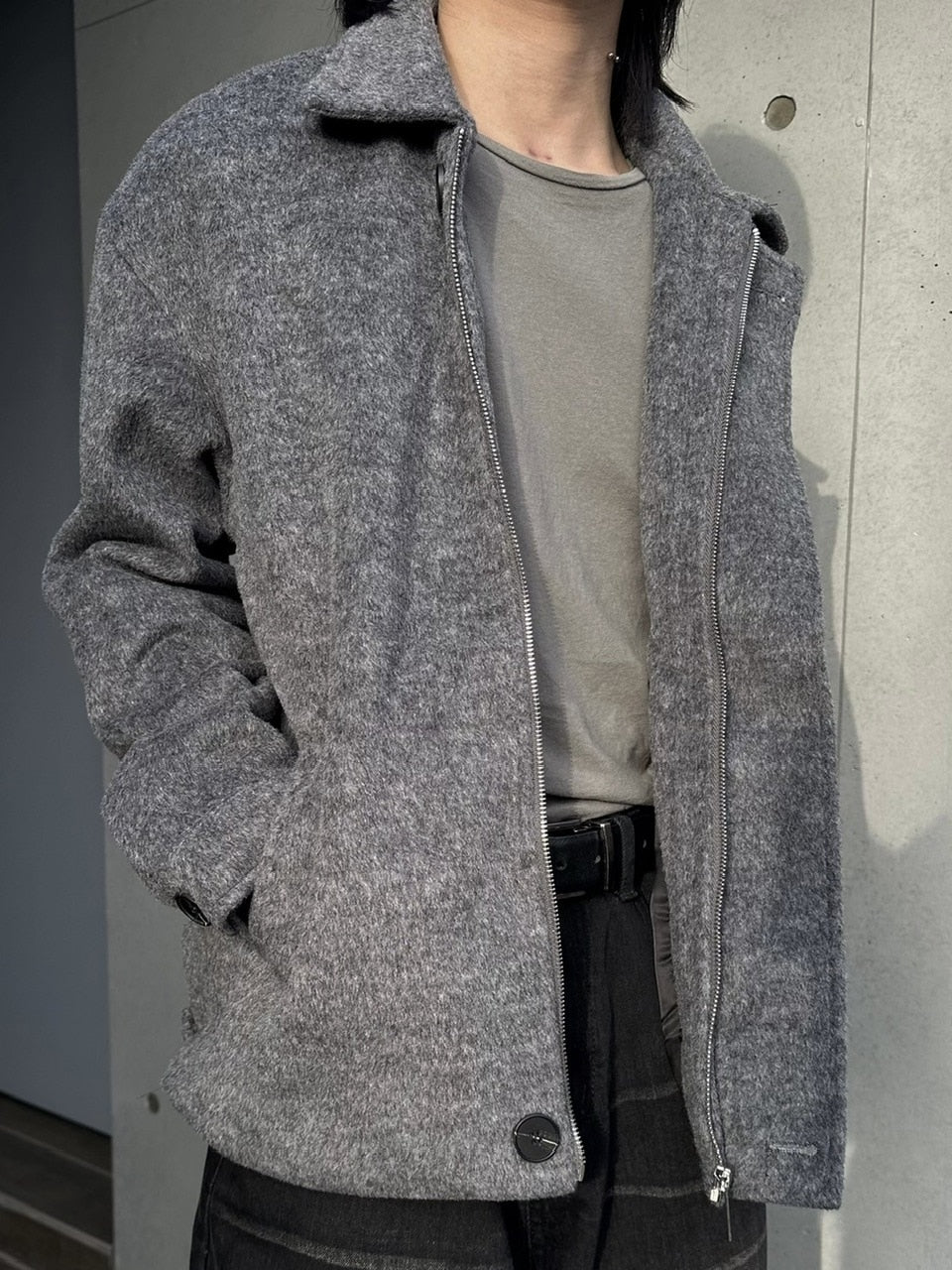 【LUV CODE】brushed zip up jacket