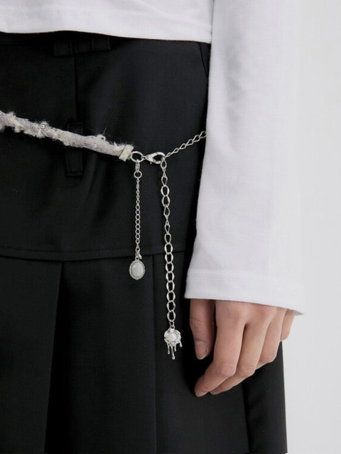 【FLAREUP】Braided Handmade Chain Belt / 【フレアアップ】ブレイデッドハンドメイドチェーンベルト