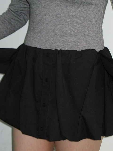 【CRANK】SLEEVE TIED BALLOON SKIRT
