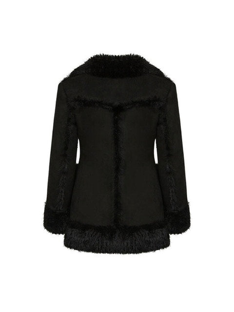 【NOT KNOWING】HOURGLASS MOUTON FUR COAT / 【ノットノーイング】アワーグラスマウンテンファーコート