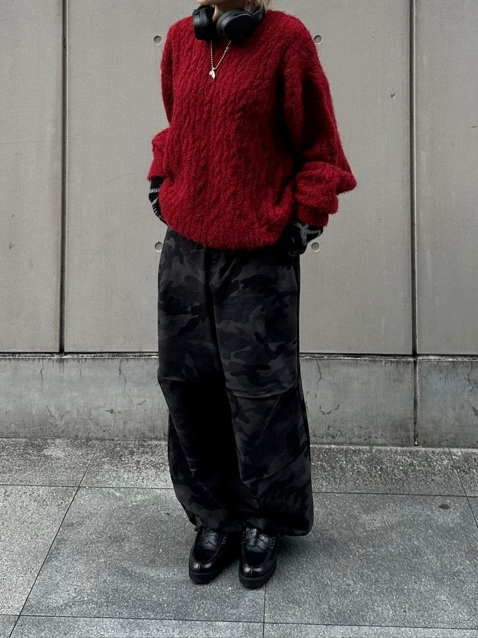 受注制【Chikashitsu +】angora like cable knit (3color)