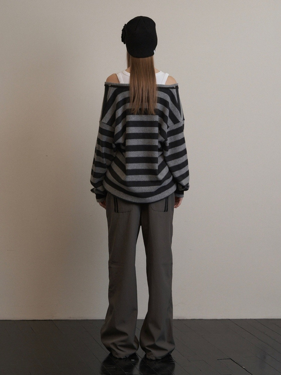 【SETUP-EXE】STRIPE V-NECK MTM / 【セットアップエグゼ】ストライプボーダーVネック長袖ニット