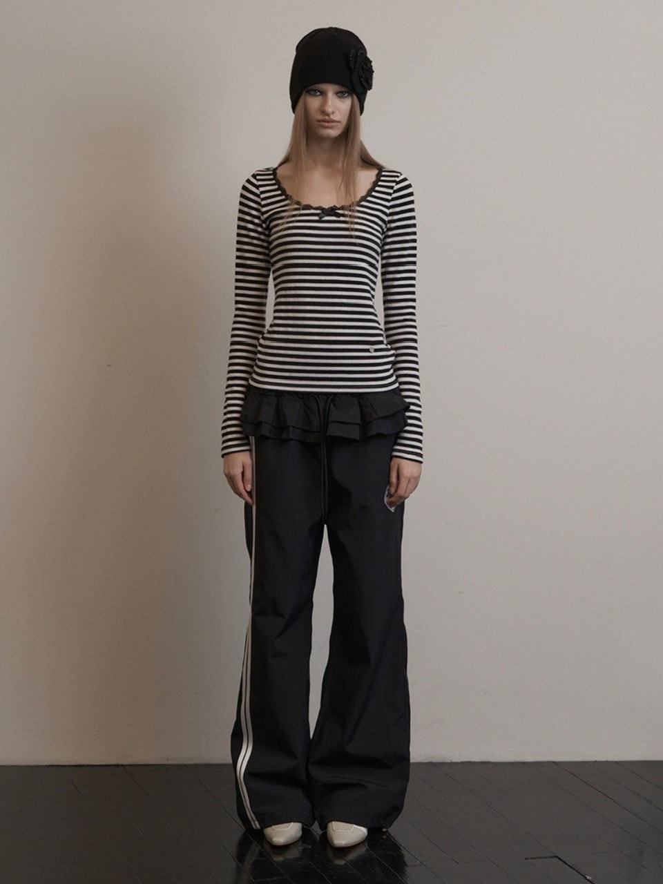 【SETUP-EXE】FRILL SPORTY PANTS