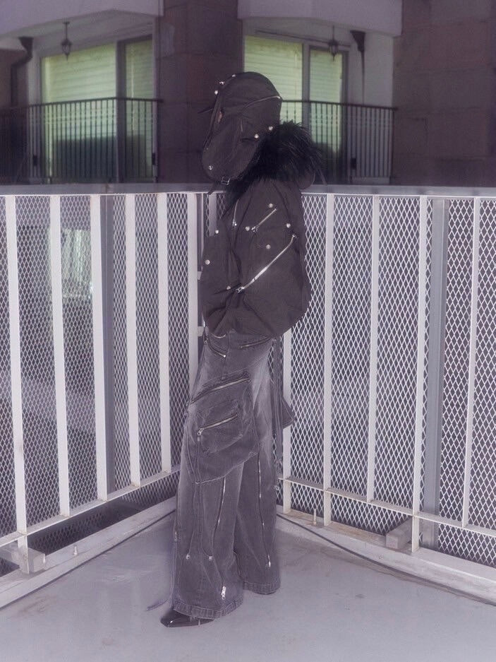 【SURGERY】oblique cargo jeans / 【サージェリー】カーゴデニムパンツ