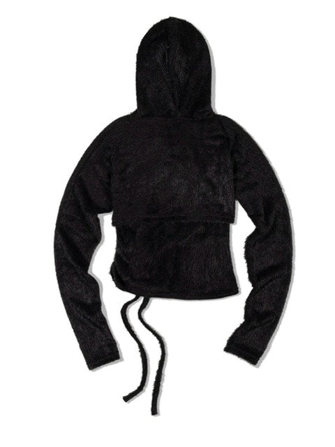 【Uglyshadow】ANGORA HOODIE TANK TOP / 【アグリーシャドウ】アンゴラフードタンクトップ長袖カーディガン