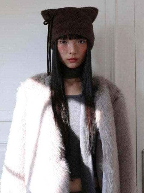 【Uglyshadow】ANGORA CAT BEANIE