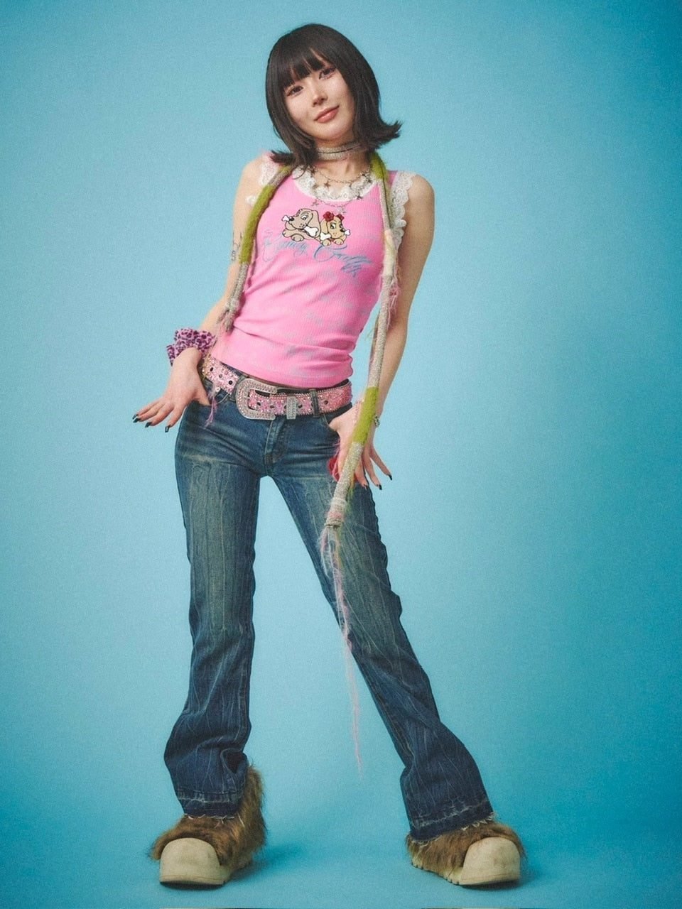 【GALFY】GALローライズフレアデニム