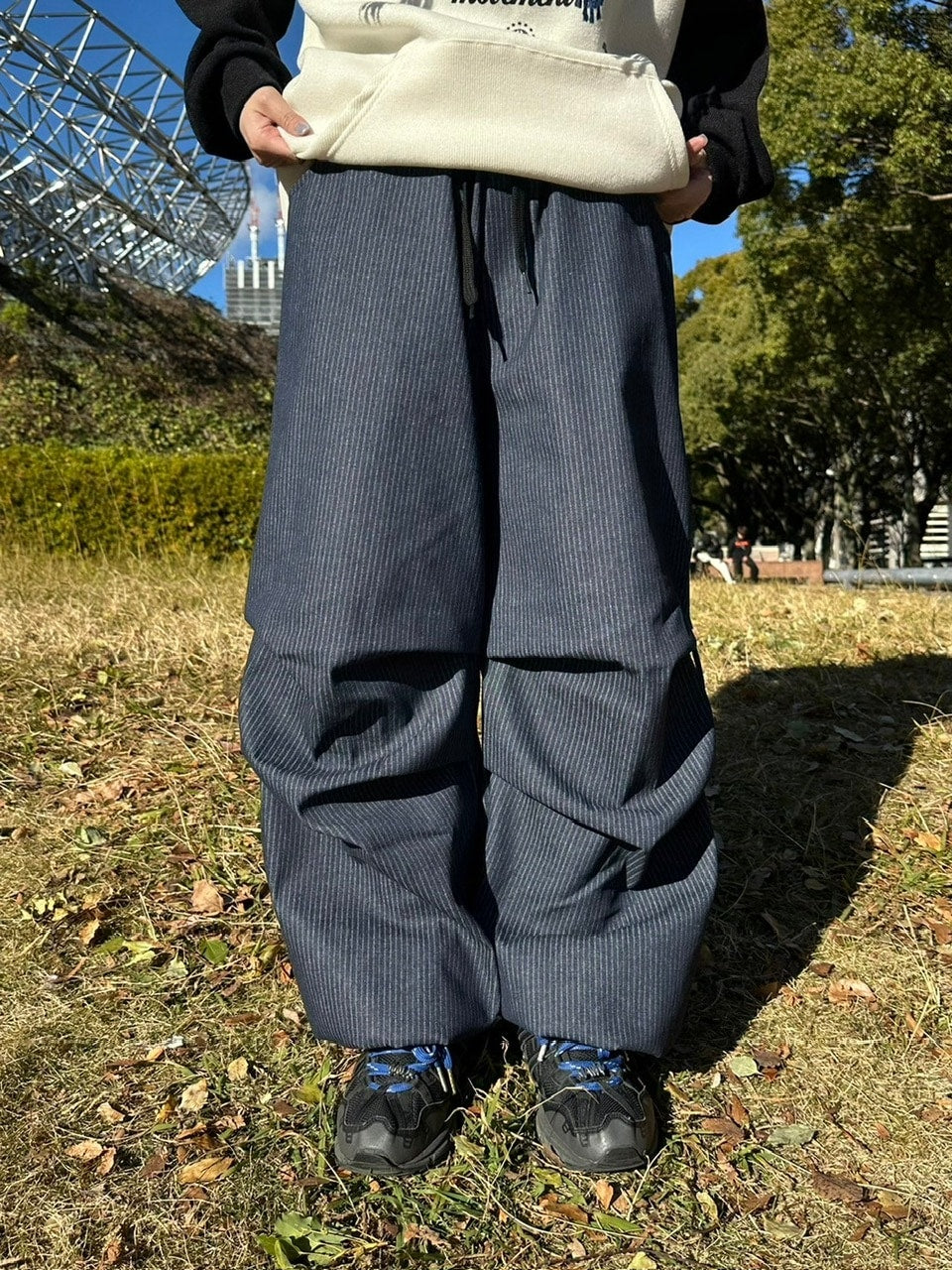 受注制【youll】stripe carpenter pants (2color)