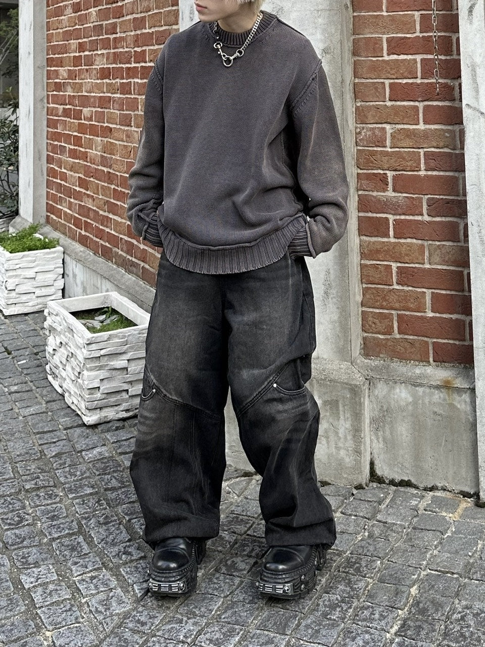 大阪店WEB限定【Chikashitsu +】pigment dyeing knit