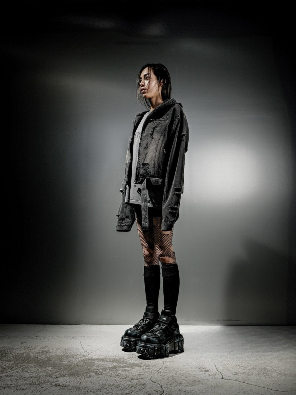 【DIG YOUR OWN GRAVE】DENIM HOOD JKT / 【ディグユアオウングレイブ】フード長袖デニムジャケット