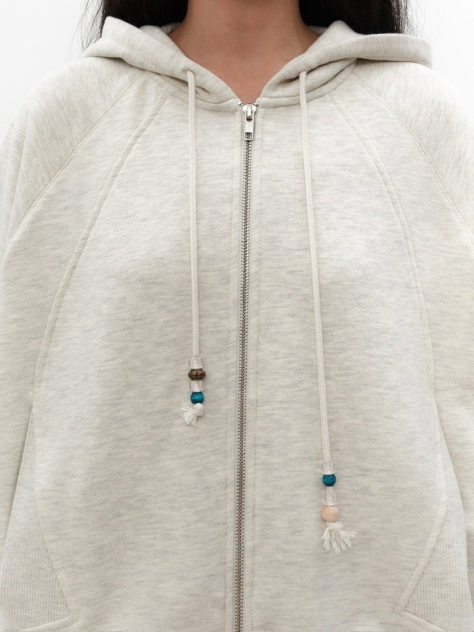 【TUOMIO】STRING CHARM HOOD ZIP-UP
