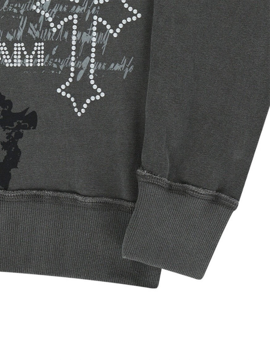【AAKAM】Cross Studded Sweatshirts