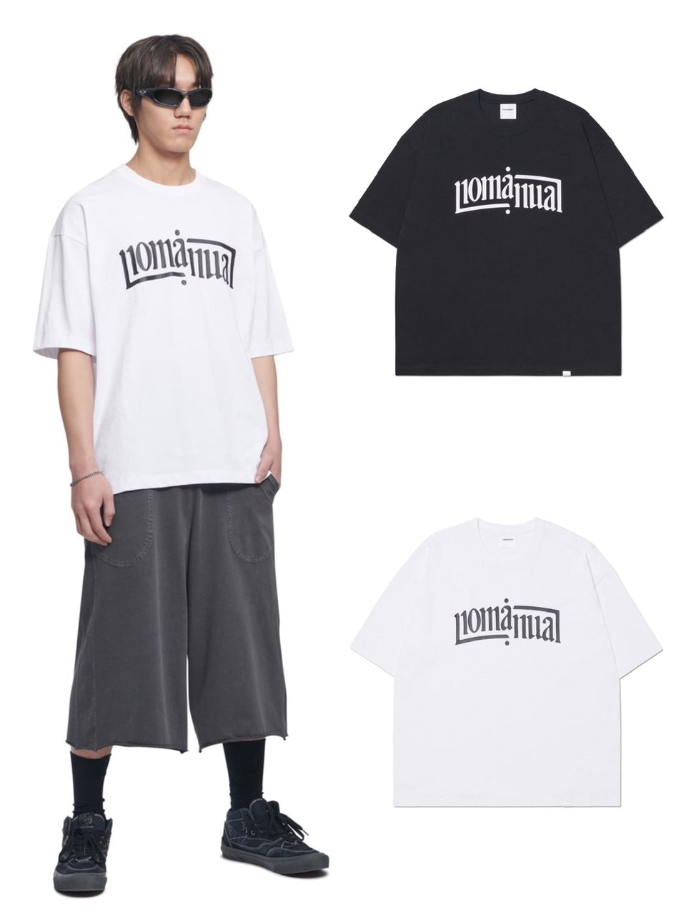 【NOMANUAL】ARCHED TEXT T-SHIRT