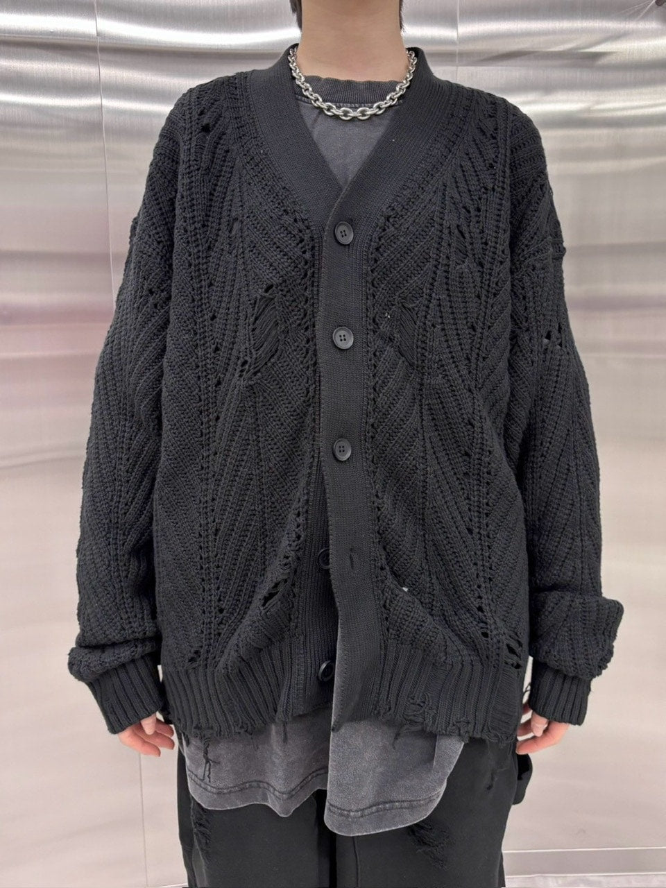 受注制【nmtc +】wash knit cardigan (2color)