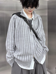 受注制【nmtc +】damage zip up knit (3color)