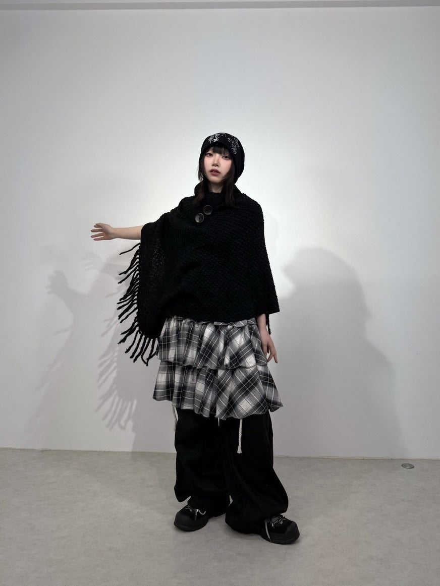国際配送【Nerd out XU】high neck poncho (2color)