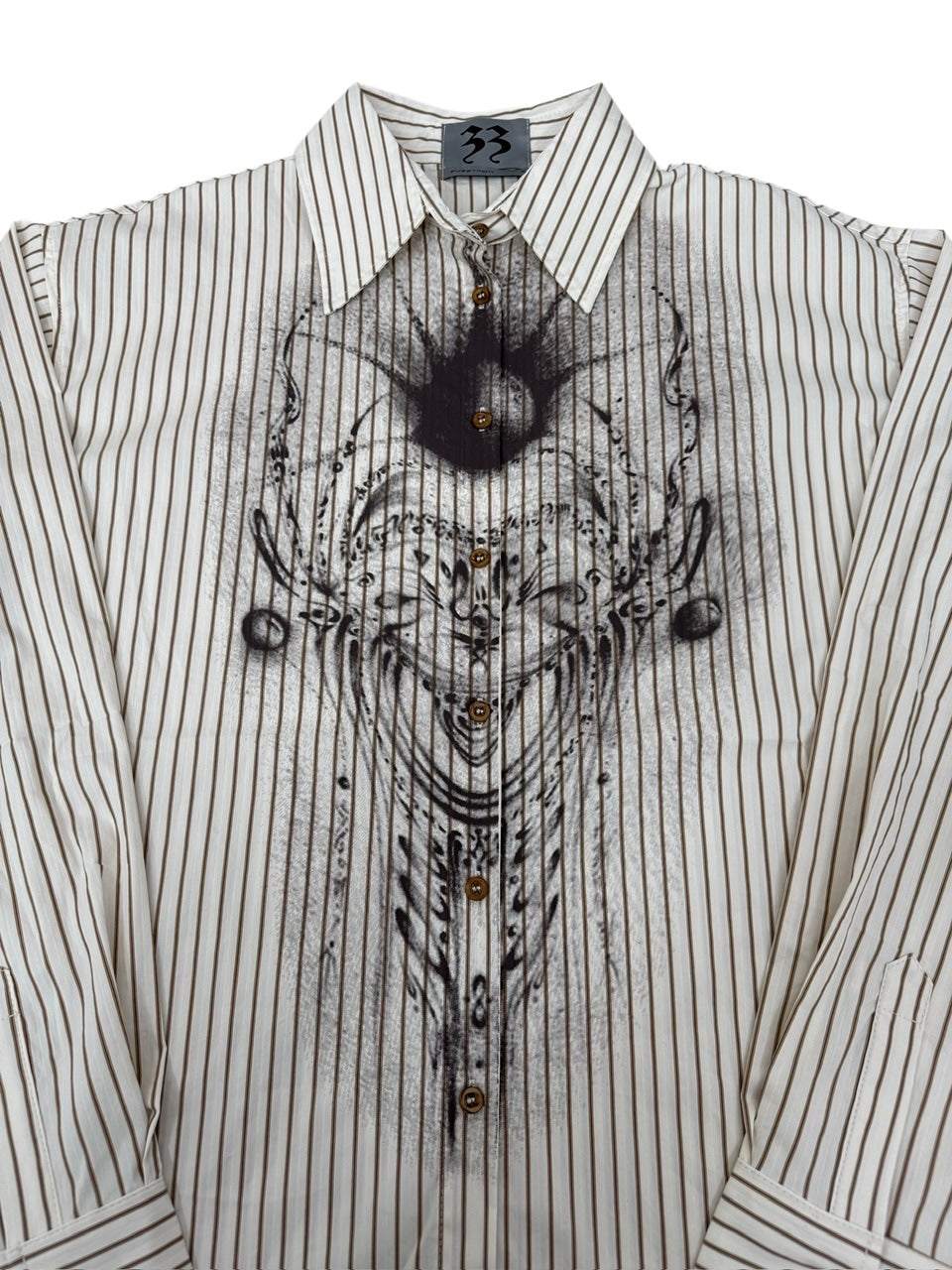 国際配送【Nerd out XU】Chaos stripe shirt