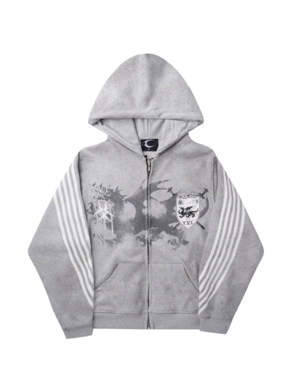 【Cozy world Wide】ROYAL KNIGHT CLUB WAXED - HOODZIP