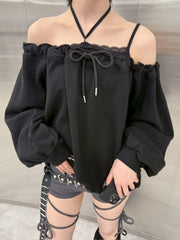 受注制【nmtc +】gather off shoulder sweat (2color)