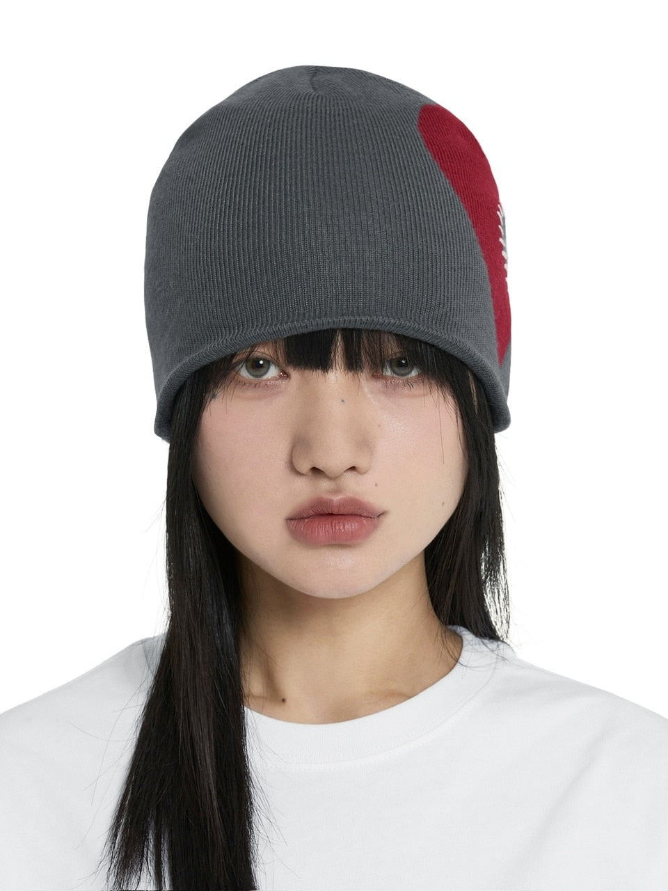 【OY】STITCHED HEART BEANIE