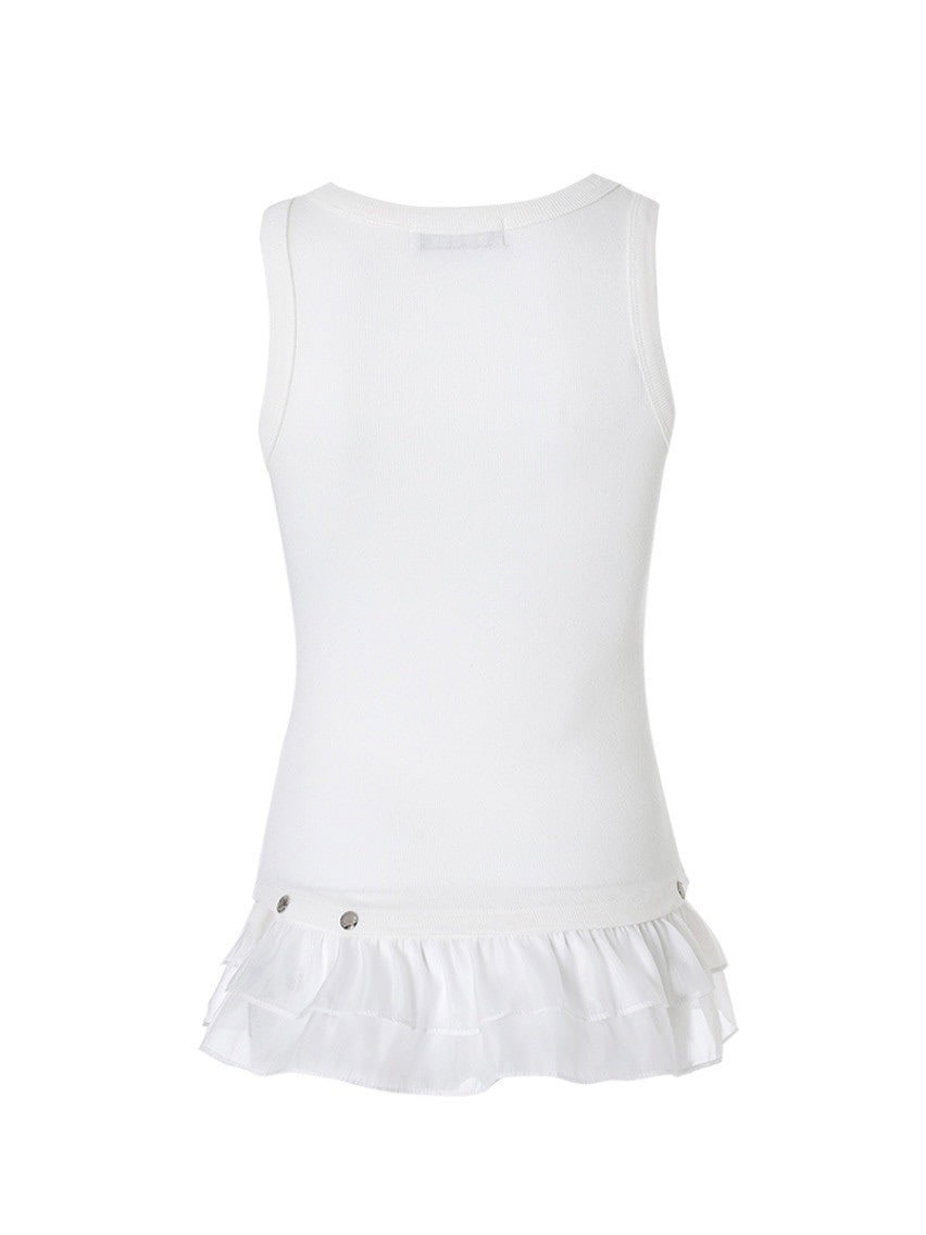 【CRANK】FRILL SNAP SLEEVELESS