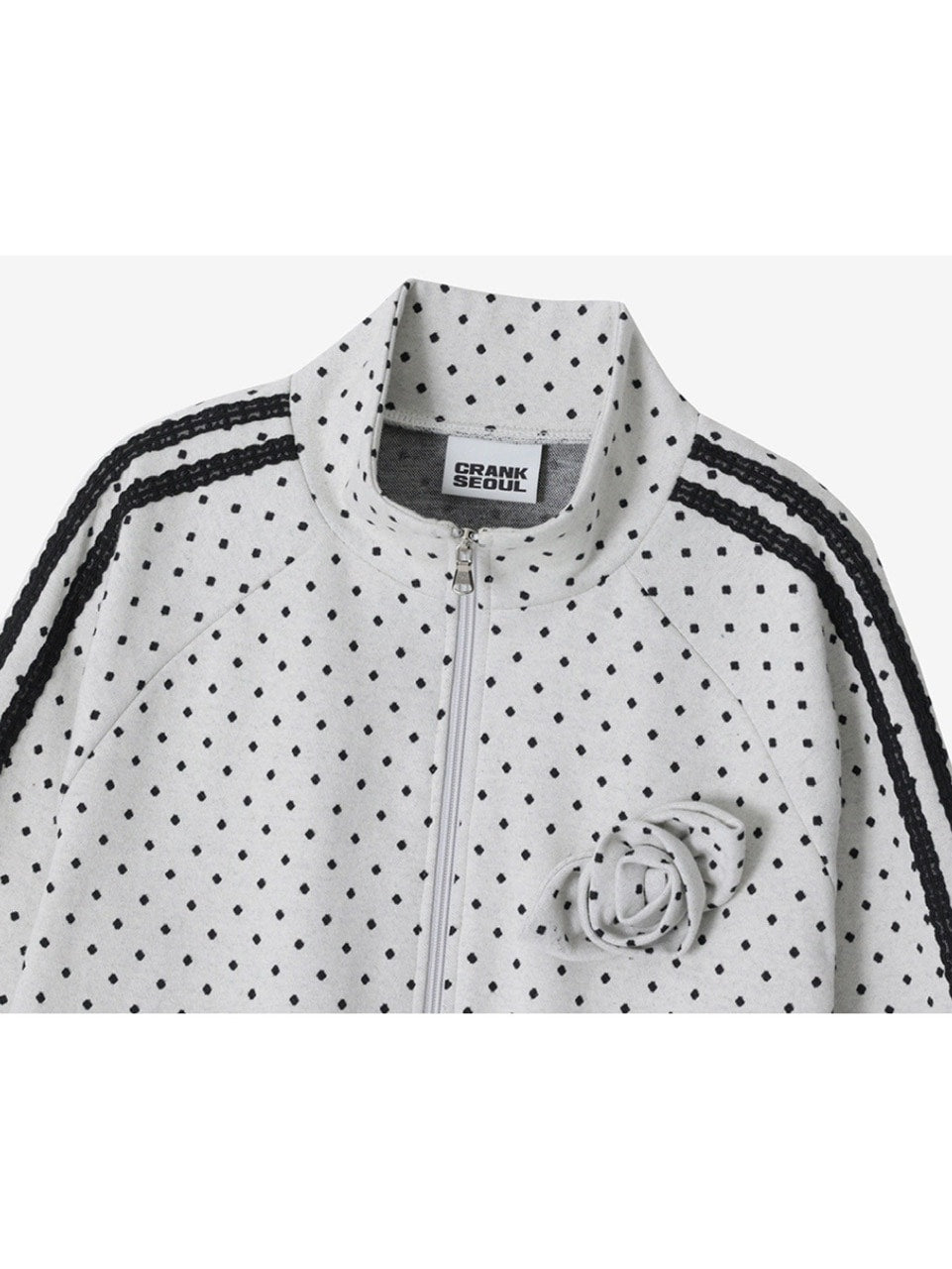 【CRANK】ROSE DOT TRACK JACKET / 【クランク】ローズドットダブルジップトラックジャケット