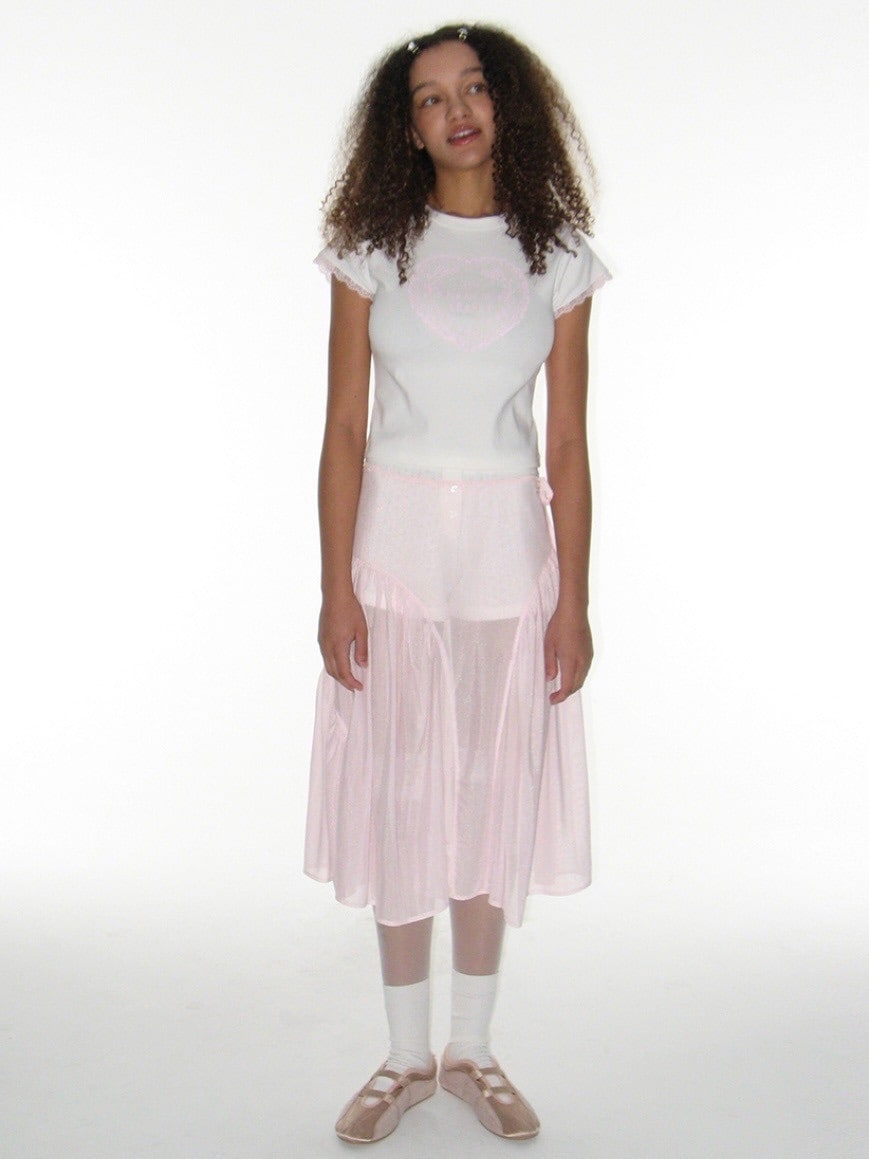 【CRANK】SHEER FRILL LAYERED SKIRT