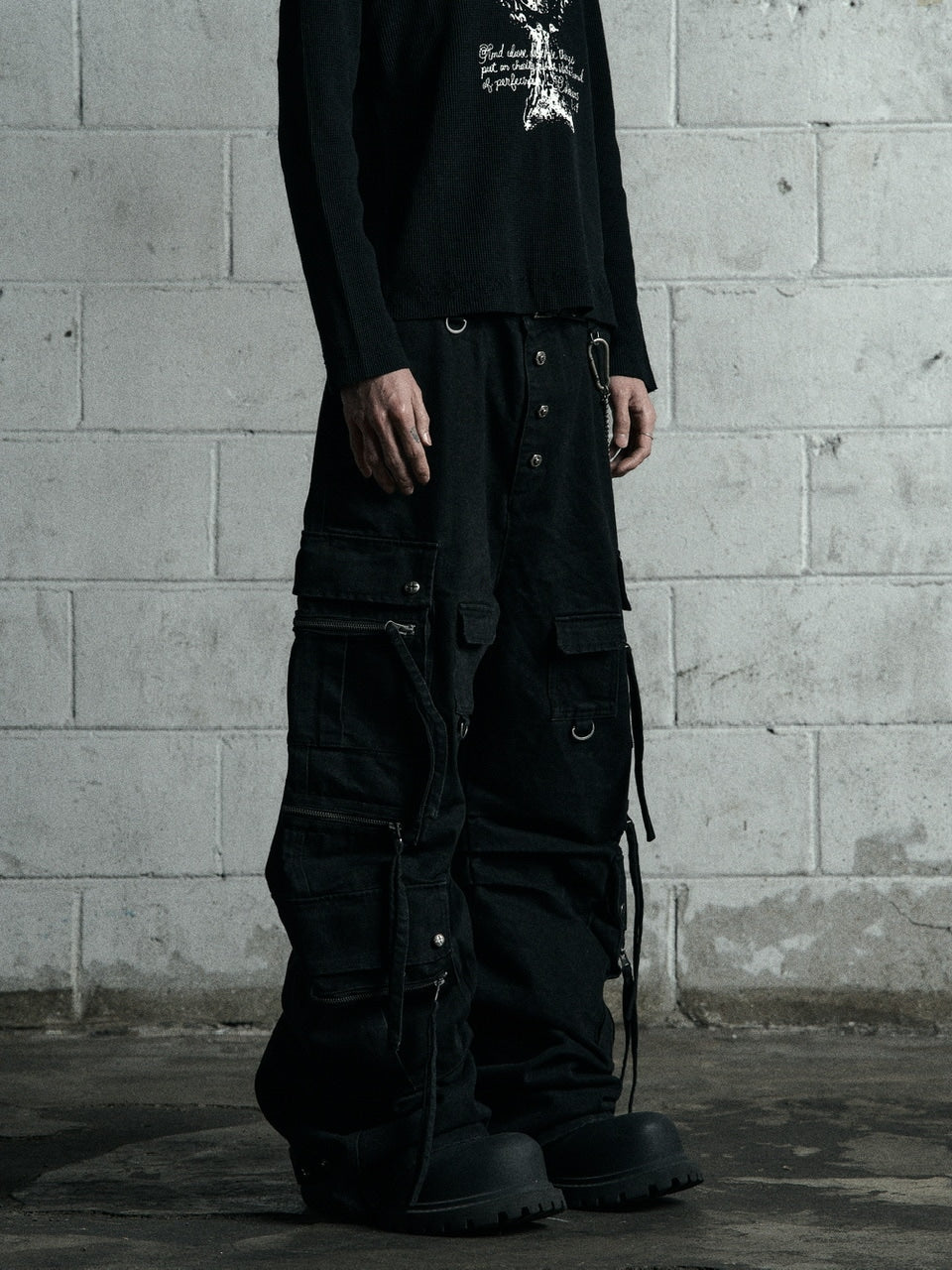 【Rosen Kreuz】CURVE FIT LONG CARGO PANTS