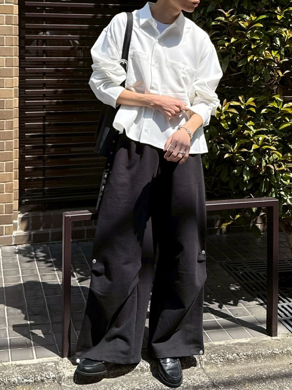 受注制【Chikashitsu +】cropped long sleeve shirt (3color)