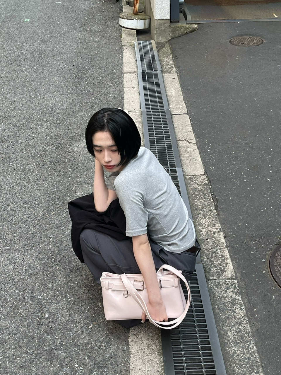 受注制【oaks】leather belt shoulder bag (3color)