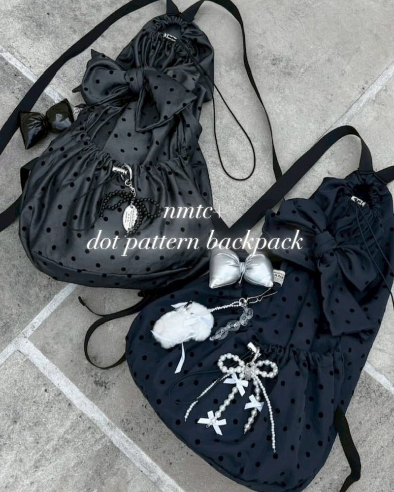 受注制【nmtc +】dot pattern backpack (2color) / 【エヌエムティーシープラス】ドットプリントバッグパック